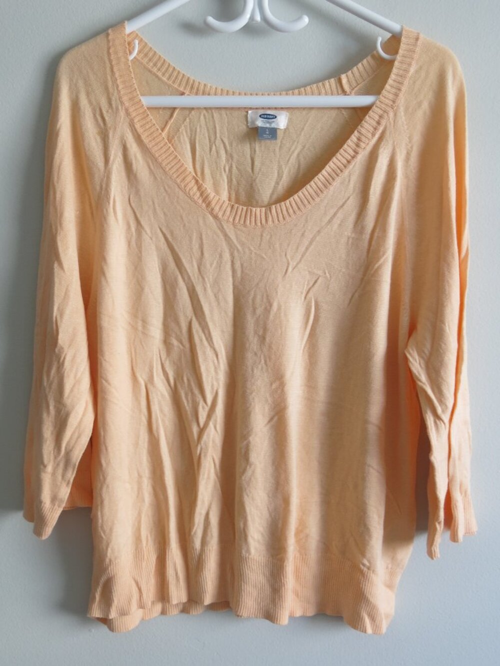 OLD NAVY Women's 3/4 Sleeve Cotton Blend Pullover Sweater - Size Large